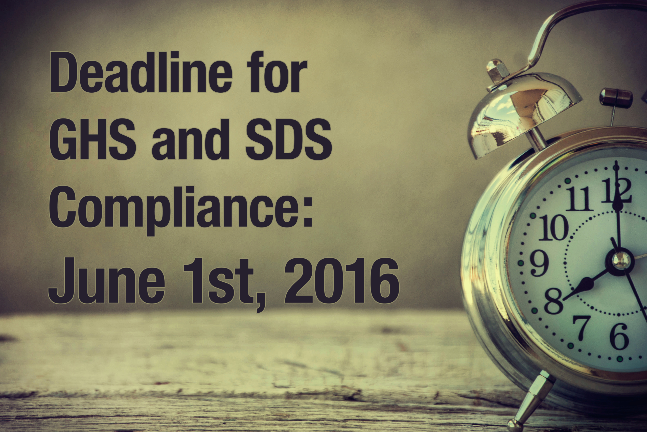 GHS SDS Deadline