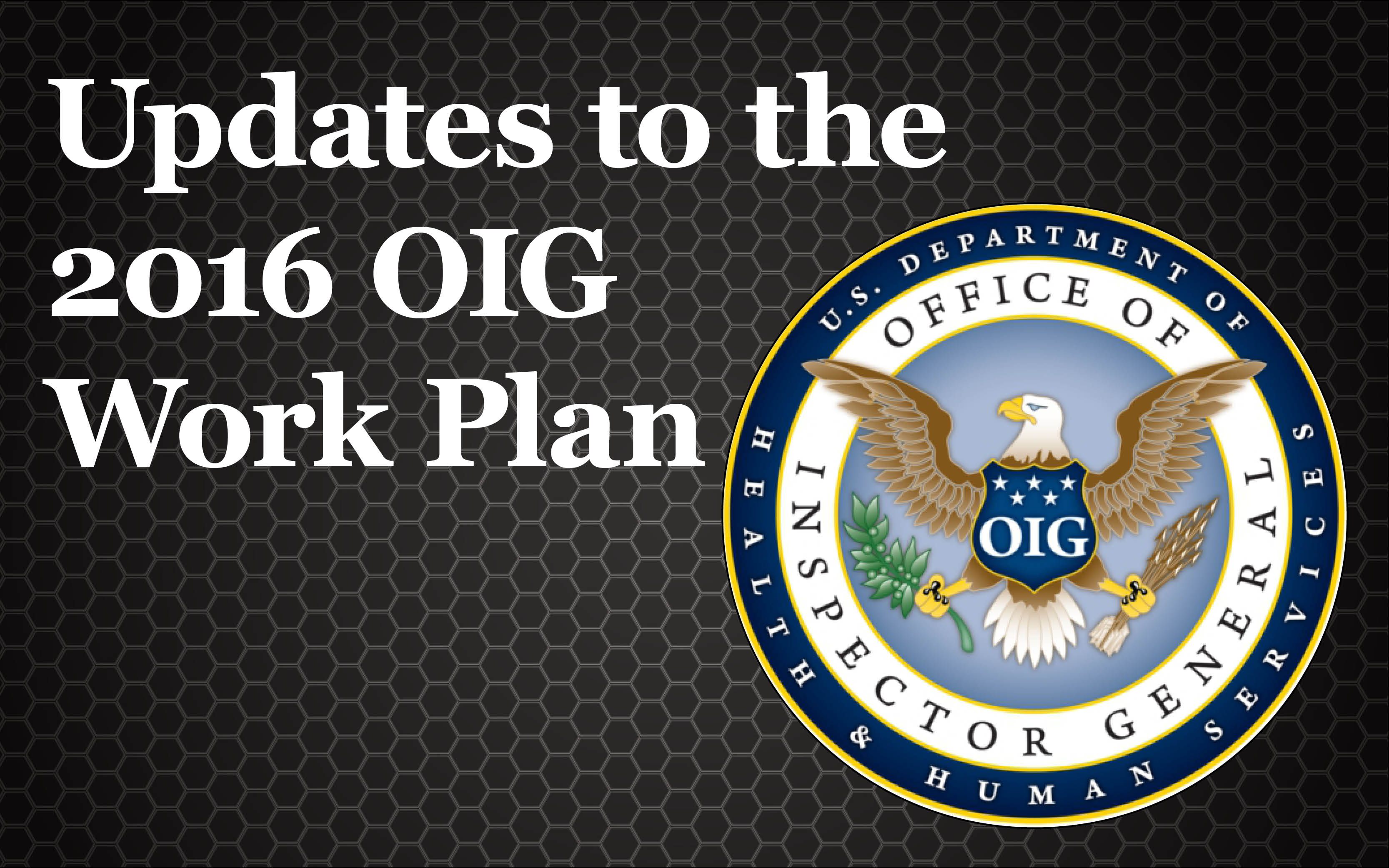 2016 OIG Work Plan
