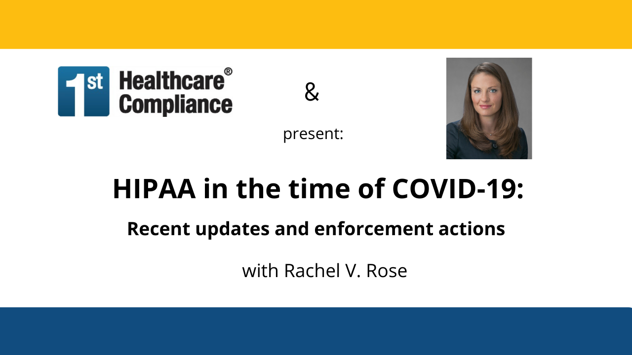 HIPAA COVID-19 Updates Webinar